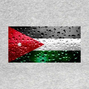 Flag of Jordan - Raindrops T-Shirt